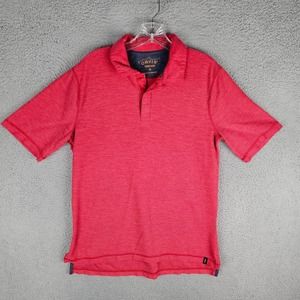 Orvis Polo Shirt Mens Medium Short Sleeve Golf Trout Bum Outdoors Snap Button